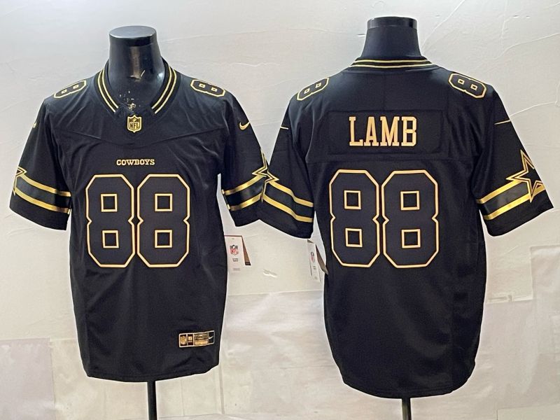 Men 2026 Dallas Cowboys #88 Lamb Black gold 6th generation Nike Limited NFL Jersey style 01->dallas cowboys->NFL Jersey